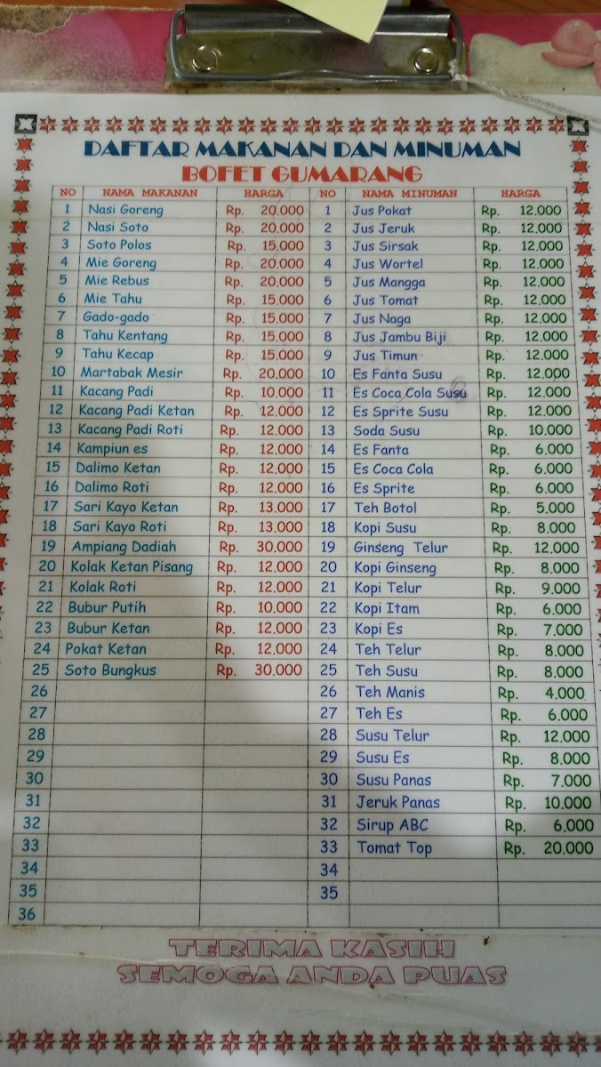 Menu Rumah Makan Gumarang-10